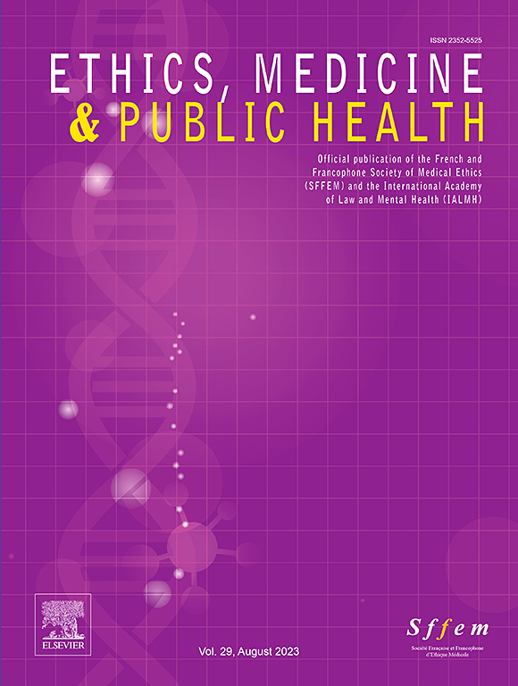 Go to journal home page - Ethics, Medicine and Public Health